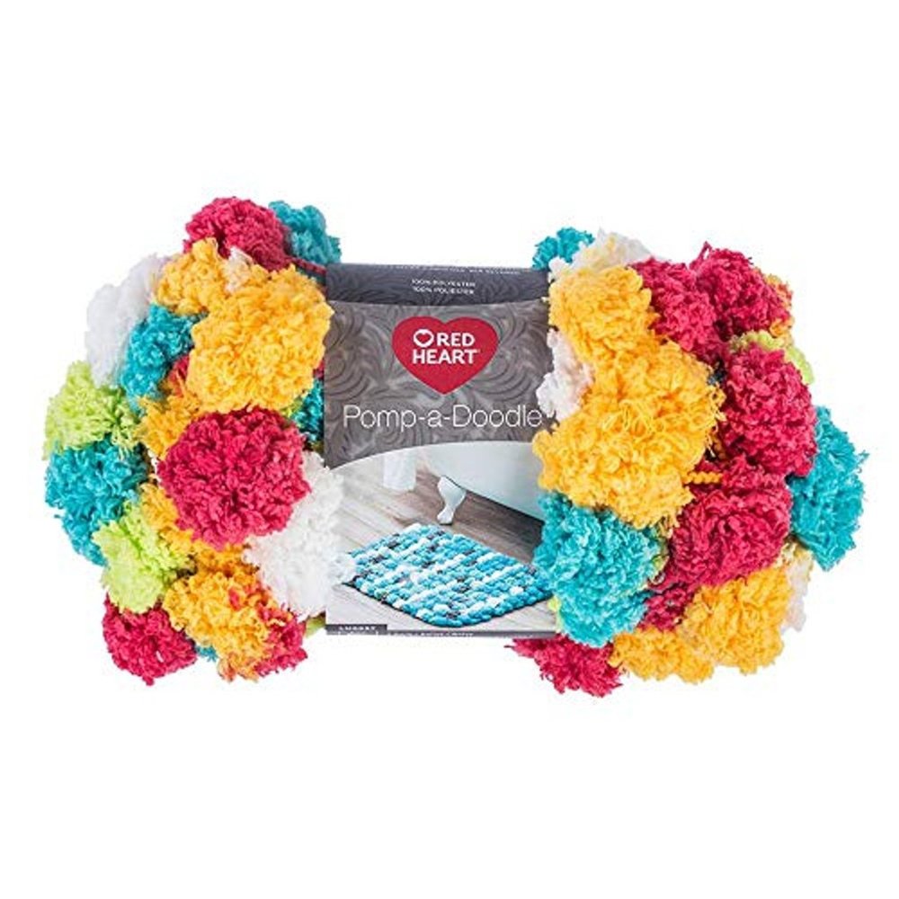 Red Heart Pomp-a-Doodle Jumbo # 7 Yarn "Quirky" 3.5 oz /100 g/ 14 yds So Soft